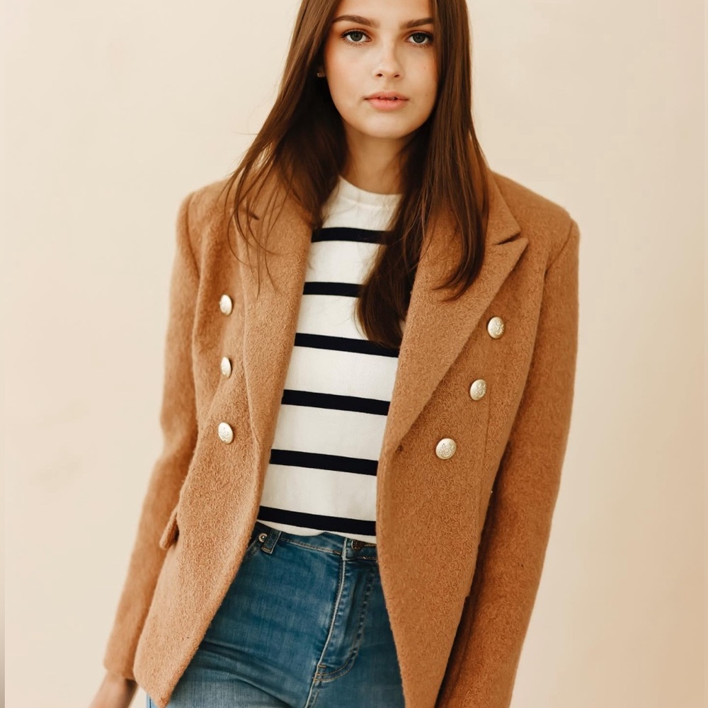 NWT One/Third Camel Blazer Jacket Large